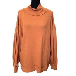 New WE THE FREE Brown Long Sleeve Knitted Pullover Sweater Oversized XS FALL